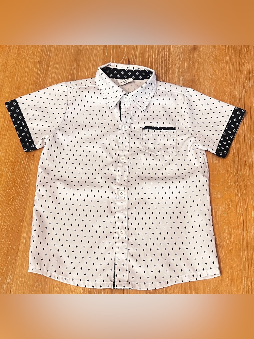 🤍♟️GEORGE’S HATS WHITE SHORT SLEEVE BUTTON DOWN SHIRT♟️🤍